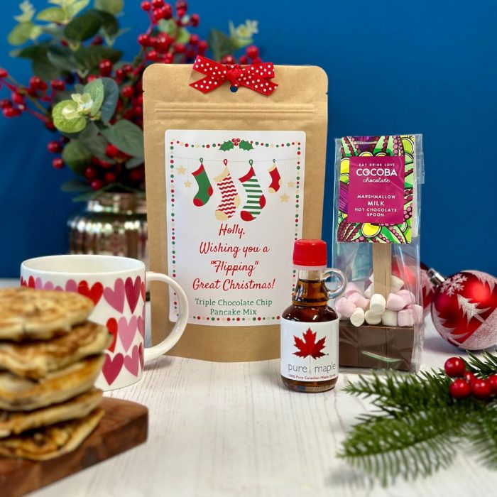 Mini Christmas breakfast in bed pancake mix gift