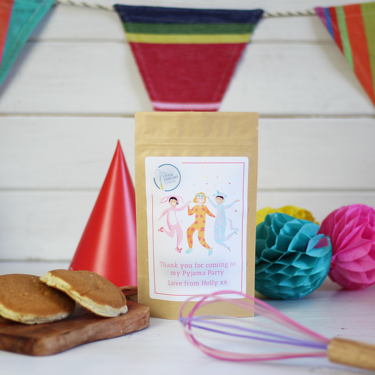 Personalised Pancake Mix Sleepover Party Bags - The Little Pancake Company