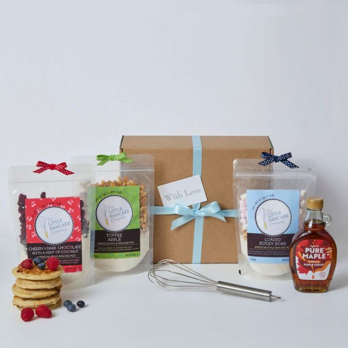 Luxury Pancake Lovers' Gift Hamper - 3 Pancake Mixes, Whisk and Maple Syrup - Image 3