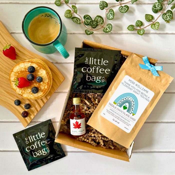 Teacher Pancake Mix and Mug Gift Set with Maple Syrup and Coffee