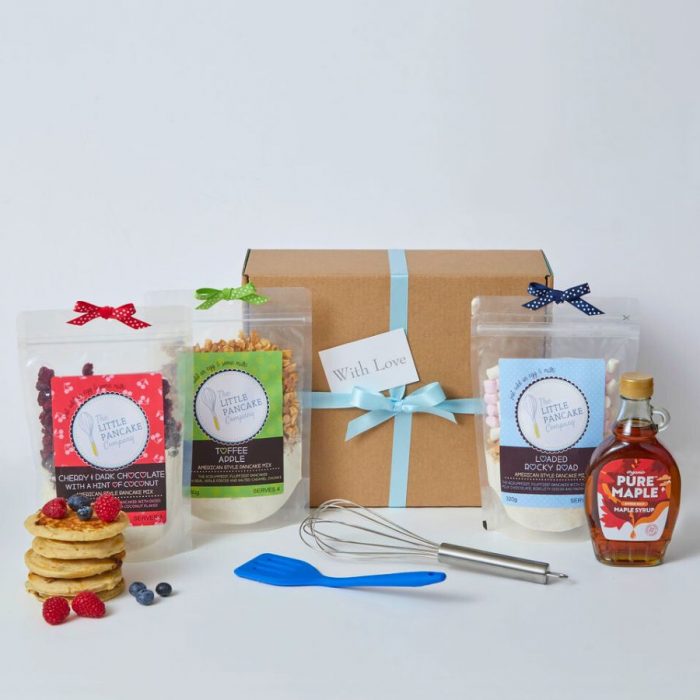 Ultimate Pancake Lovers' Gift Hamper - 3 Pancake Mixes, Whisk, Pancake Turner and Maple Syrup - Image 2